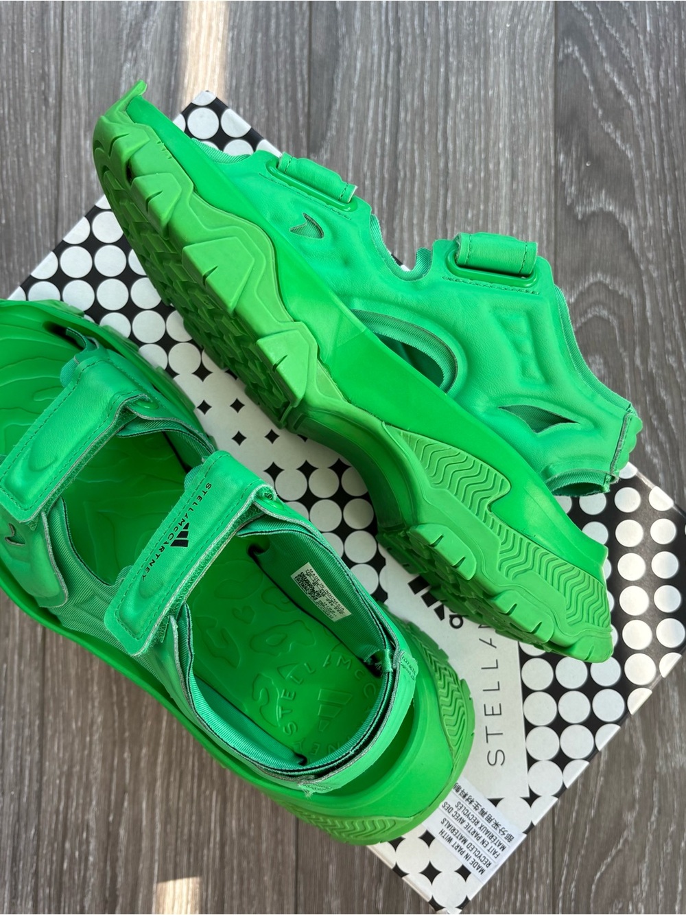 Adidas by Stella McCartney Bright Green Sport Sandals